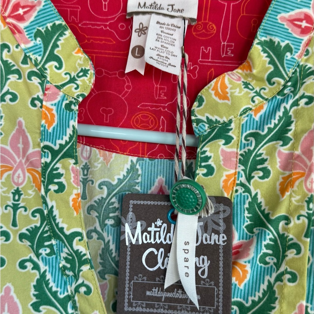 Matilda Jane Green and Pink Floral Tunic - Picture 2 of 3